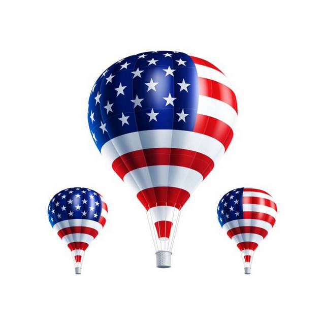 美国国旗热气球