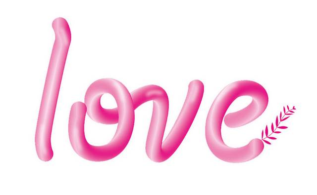 粉色love字体素材
