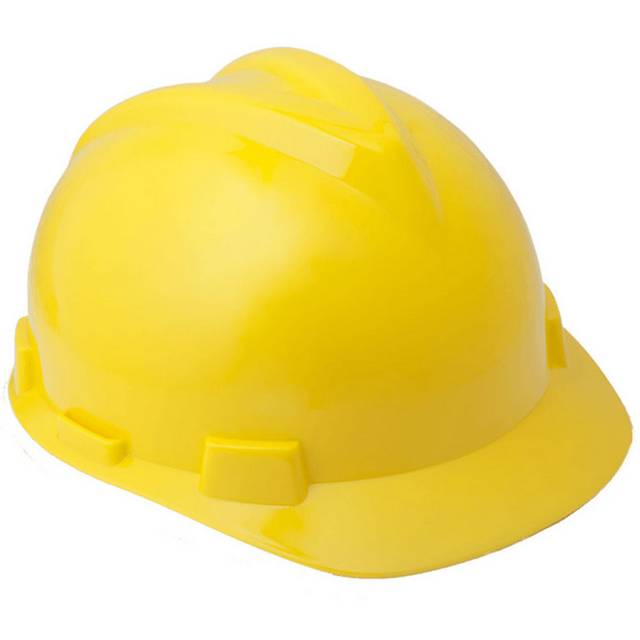 黄色工人安全帽素材