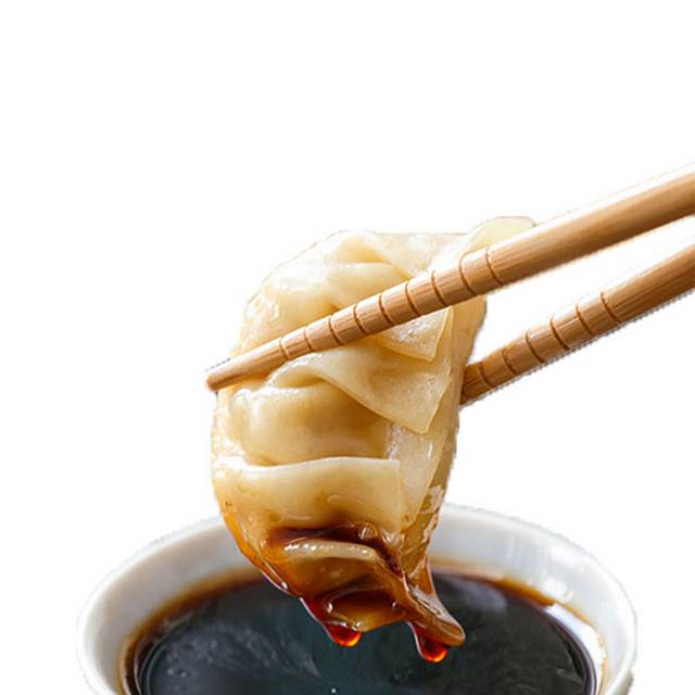 饺子蘸醋素材