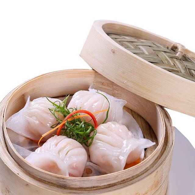 一笼水晶饺子素材