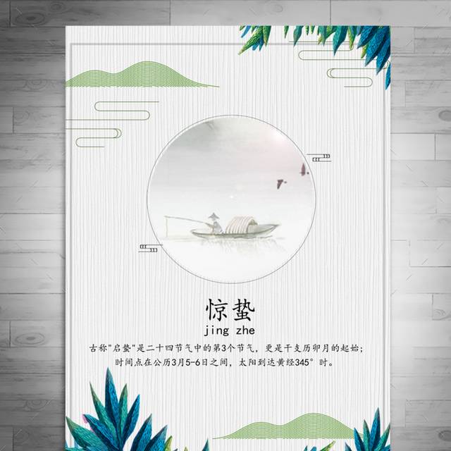 农历24节气惊蛰海报