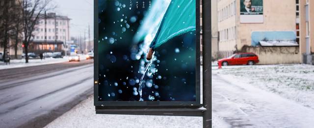高清雨水节气海报模板