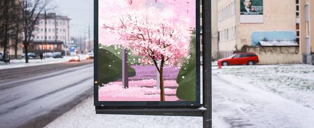 樱花花季创意海报