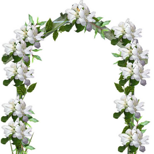 白色鲜花拱门素材