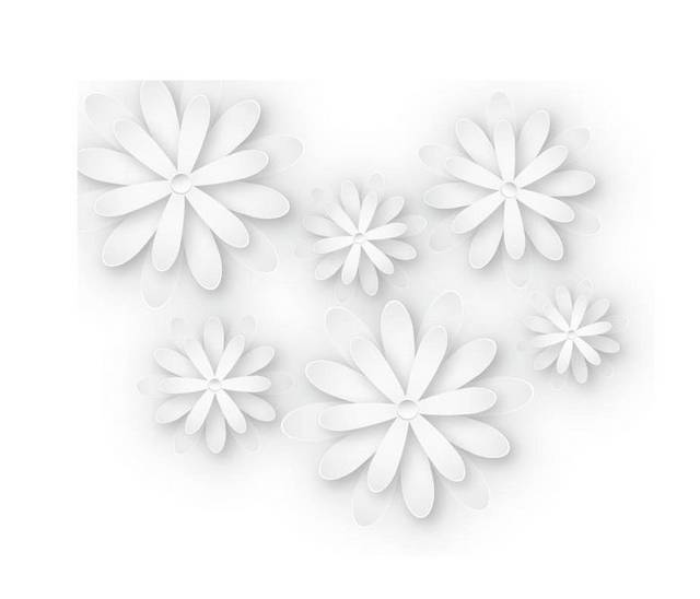 白色装饰花素材