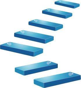 蓝色台阶设计元素
