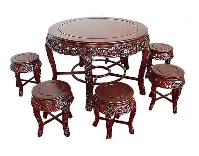 中式家具圆桌圆凳