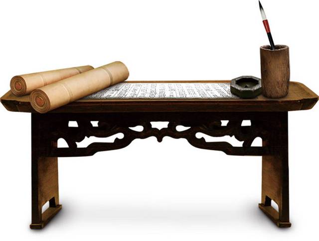 中式家具书桌素材