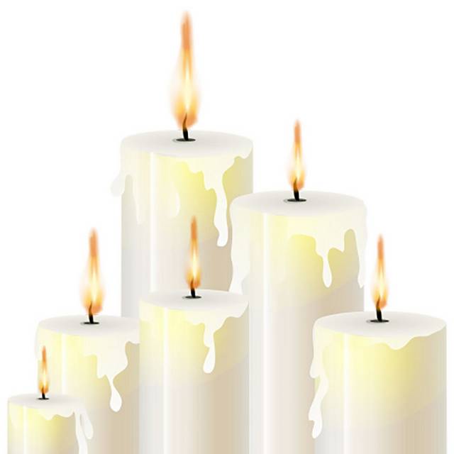白色蜡烛素材