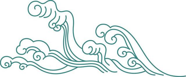 手绘浪花素材