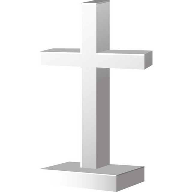 白色十字架墓碑