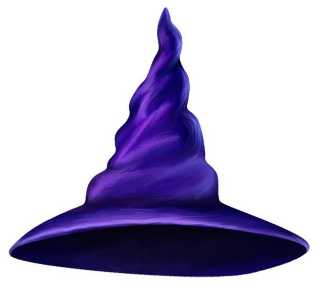 一顶紫色巫师帽素材