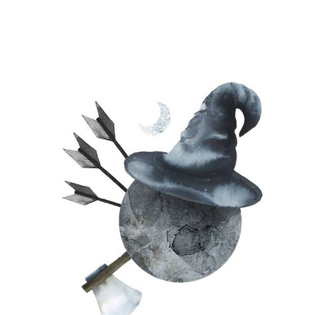 灰色巫师帽