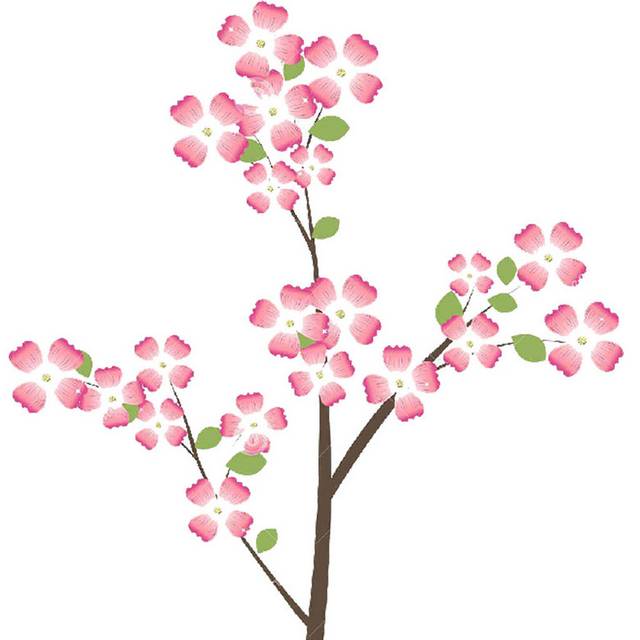 粉色茱萸花素材