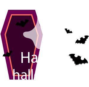 Halloween棺材和蝙蝠下载