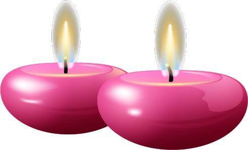 粉色蜡烛矢量素材