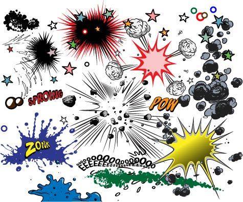 创意爆炸效果矢量元素