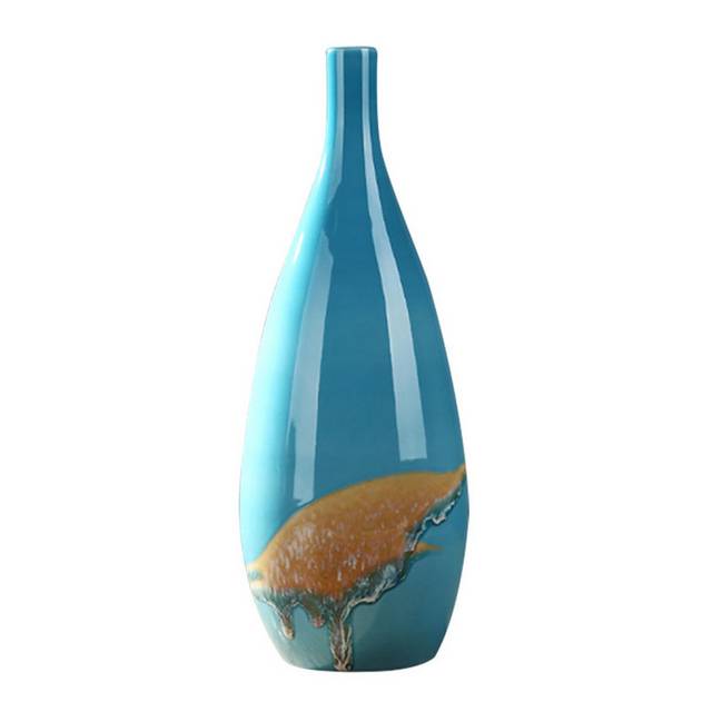 现代蓝色陶瓷花瓶