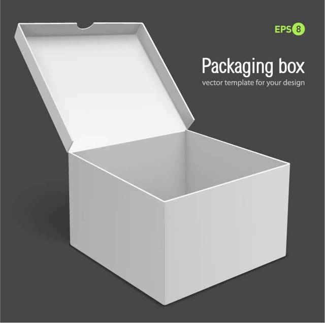 立体包装盒矢量素材
