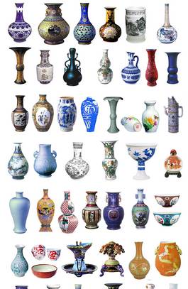 各种古董花瓶设计素材_图品汇