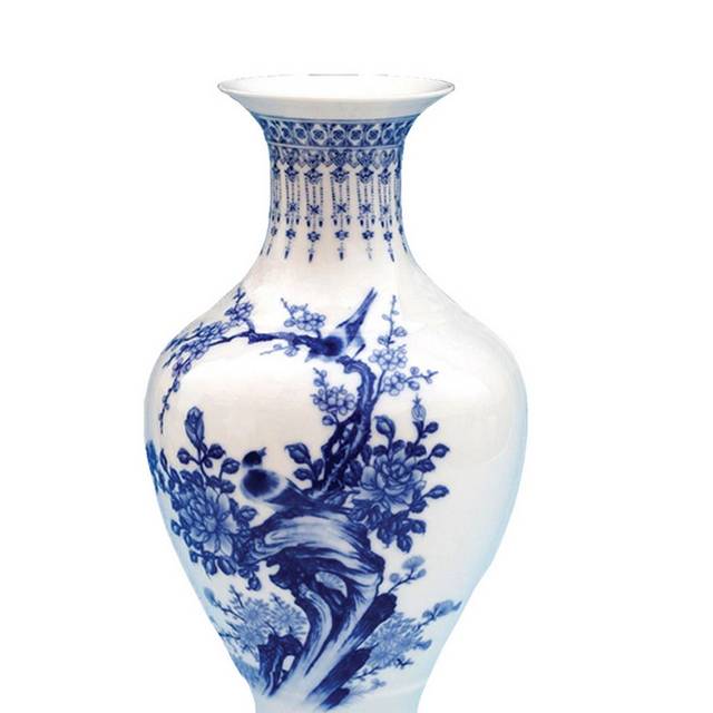 古董青花瓷瓶素材