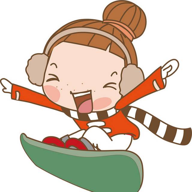 滑雪小女孩