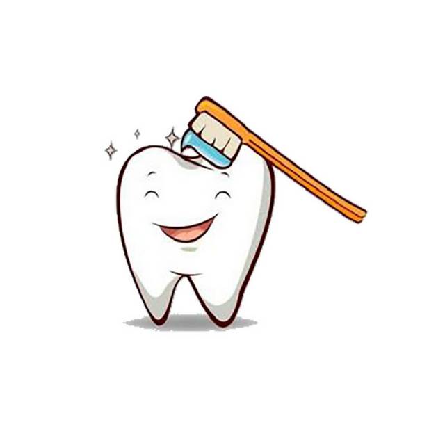 卡通牙齿刷牙素材