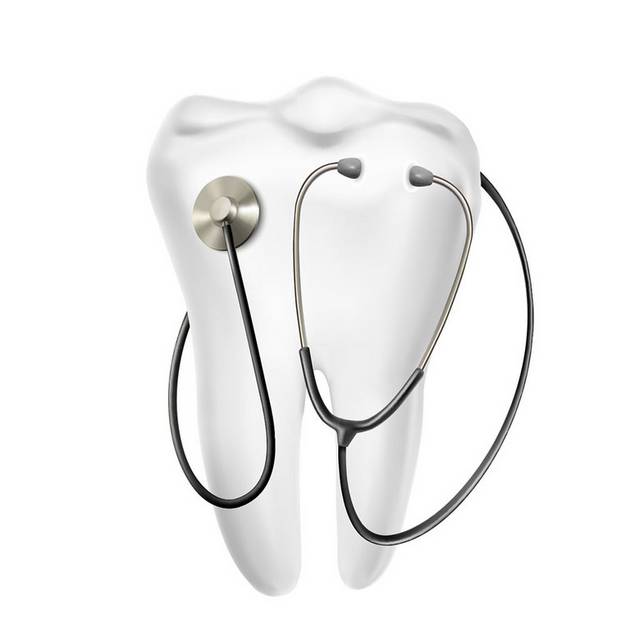 牙齿和听诊器素材