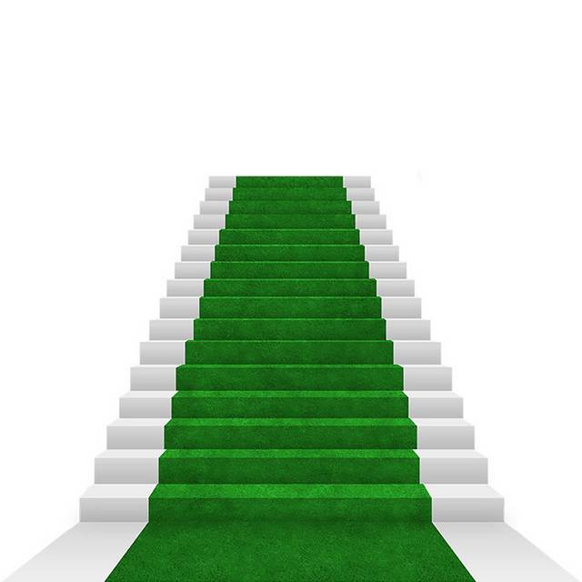 绿色阶梯元素