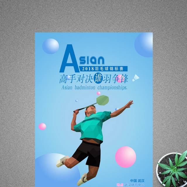 羽毛球锦标赛宣传海报