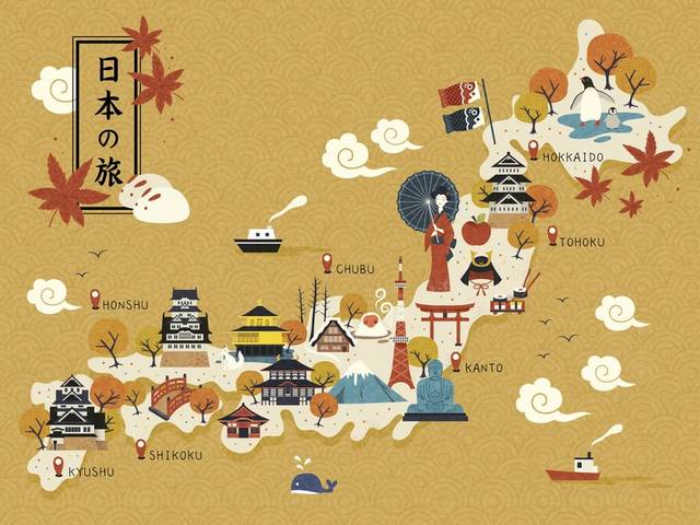 日本旅游背景素材