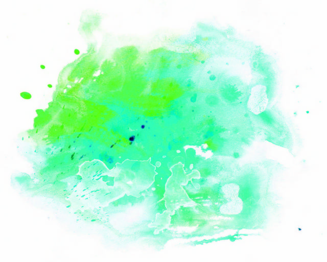 水绿色水彩图案