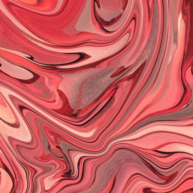 红色流动金属抽象背景