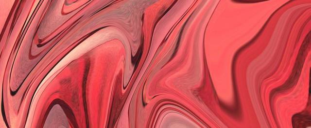 红色流动金属抽象背景