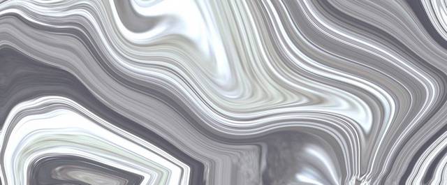银白抽象流动金属