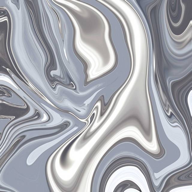白色流动金属抽象背景