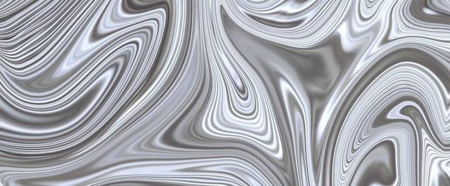 抽象银白流动金属