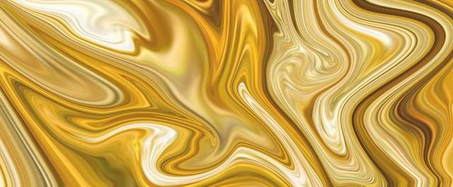金黄抽象流动金属