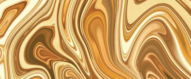 金色抽象流动金属背景