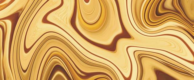 金色抽象流动金属