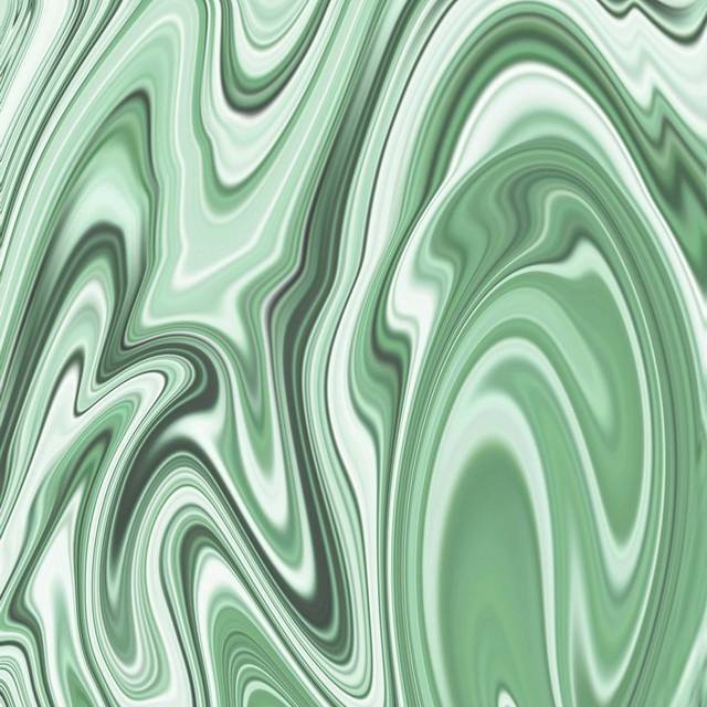抽象绿色流动金属