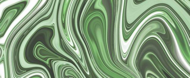绿色抽象流动金属