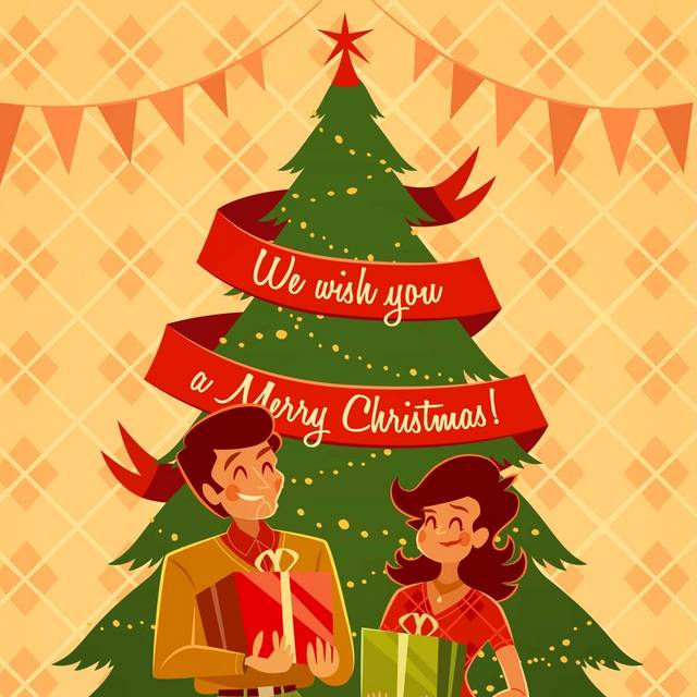 温馨圣诞节礼物海报