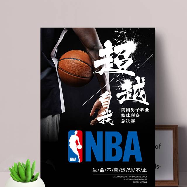 超越自我篮球海报