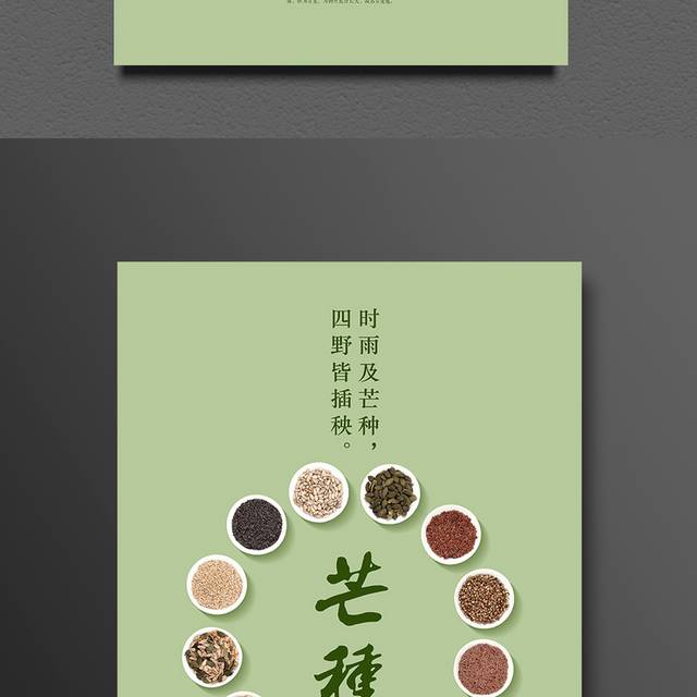 中国节气芒种海报模板