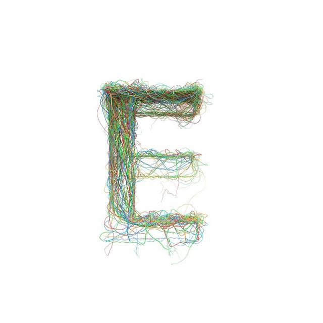 多彩字母E
