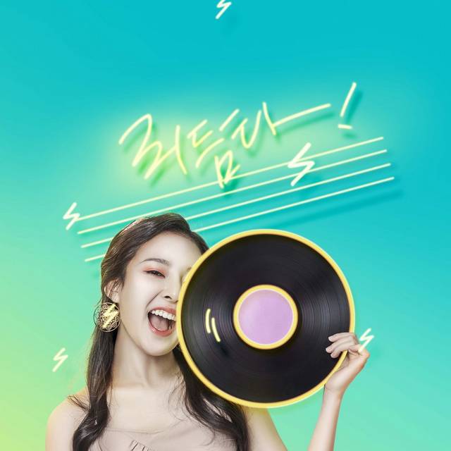 炫彩夏季美女背景