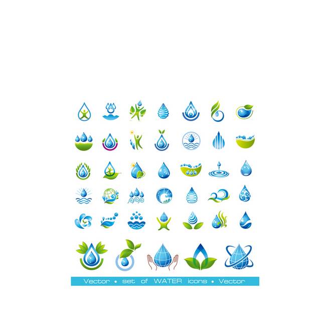 多样蓝色水滴logo