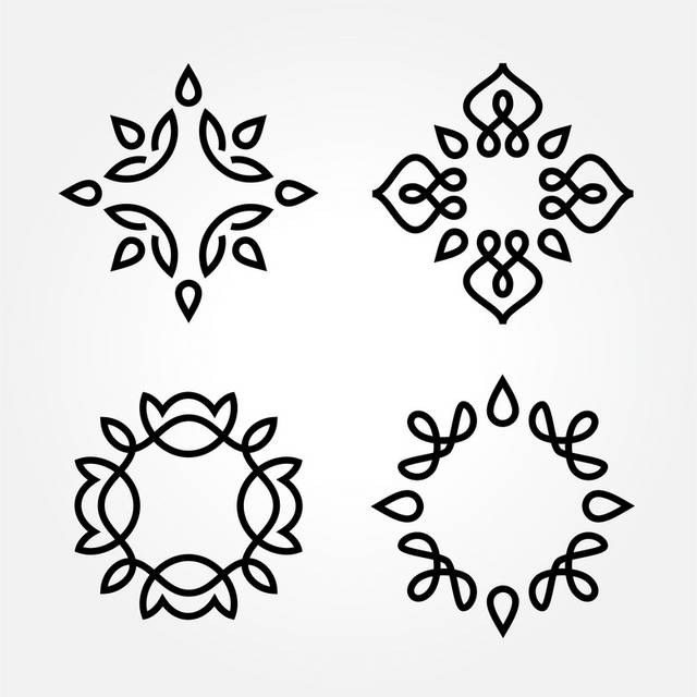 黑色创意线条图案logo
